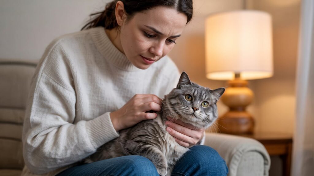 Do Foxes Attack Cats? What Every Cat Owner Needs to Know 3 checking for cat injuries from fox