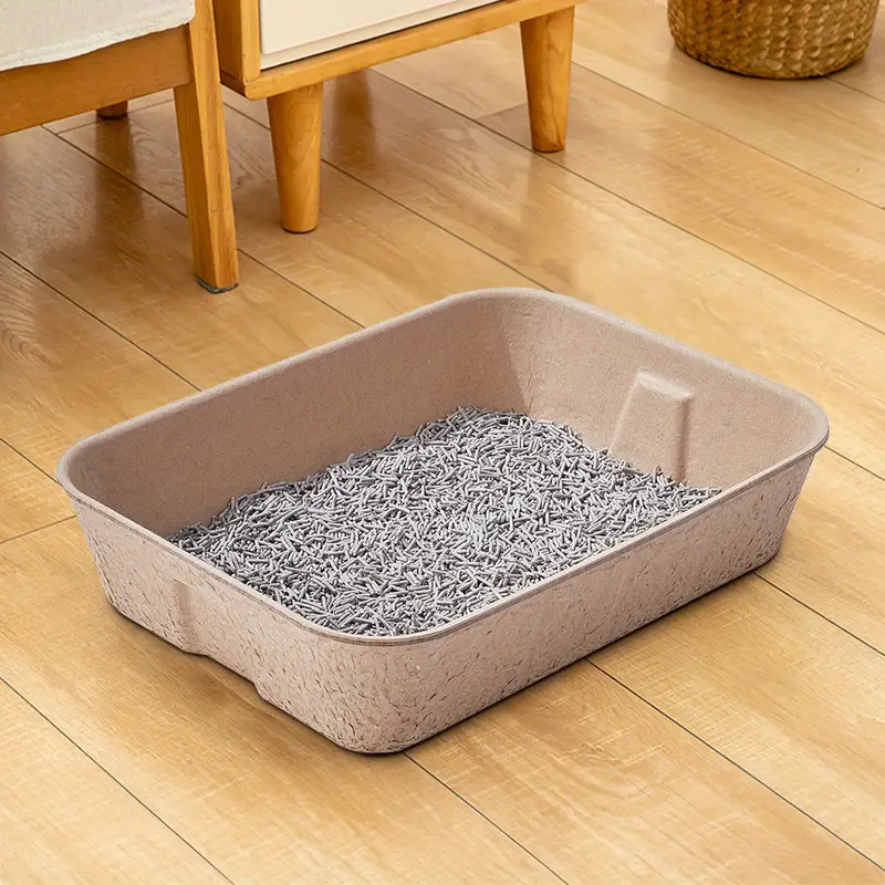 Corrugated cardboard cat litter tray