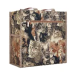 vintage style cat shopping bag