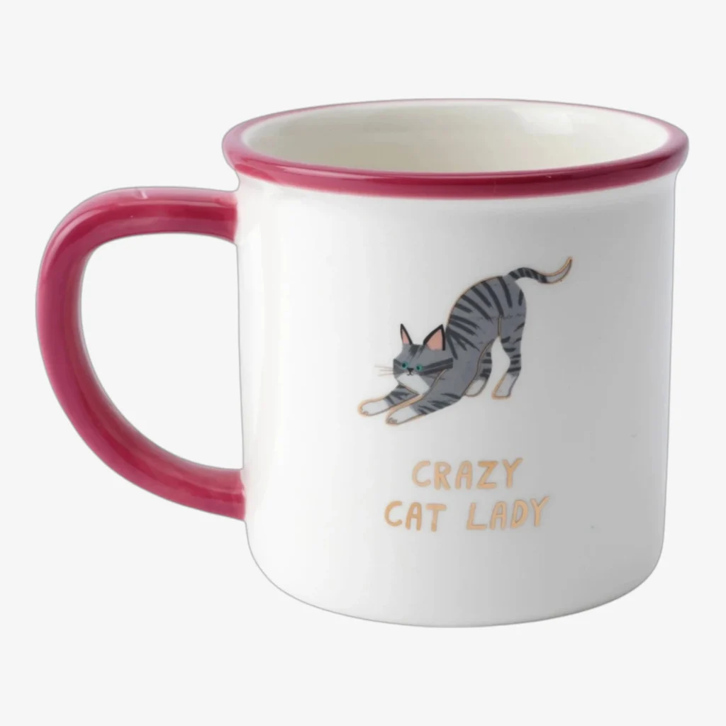 crazy cat lady Porcelain mug