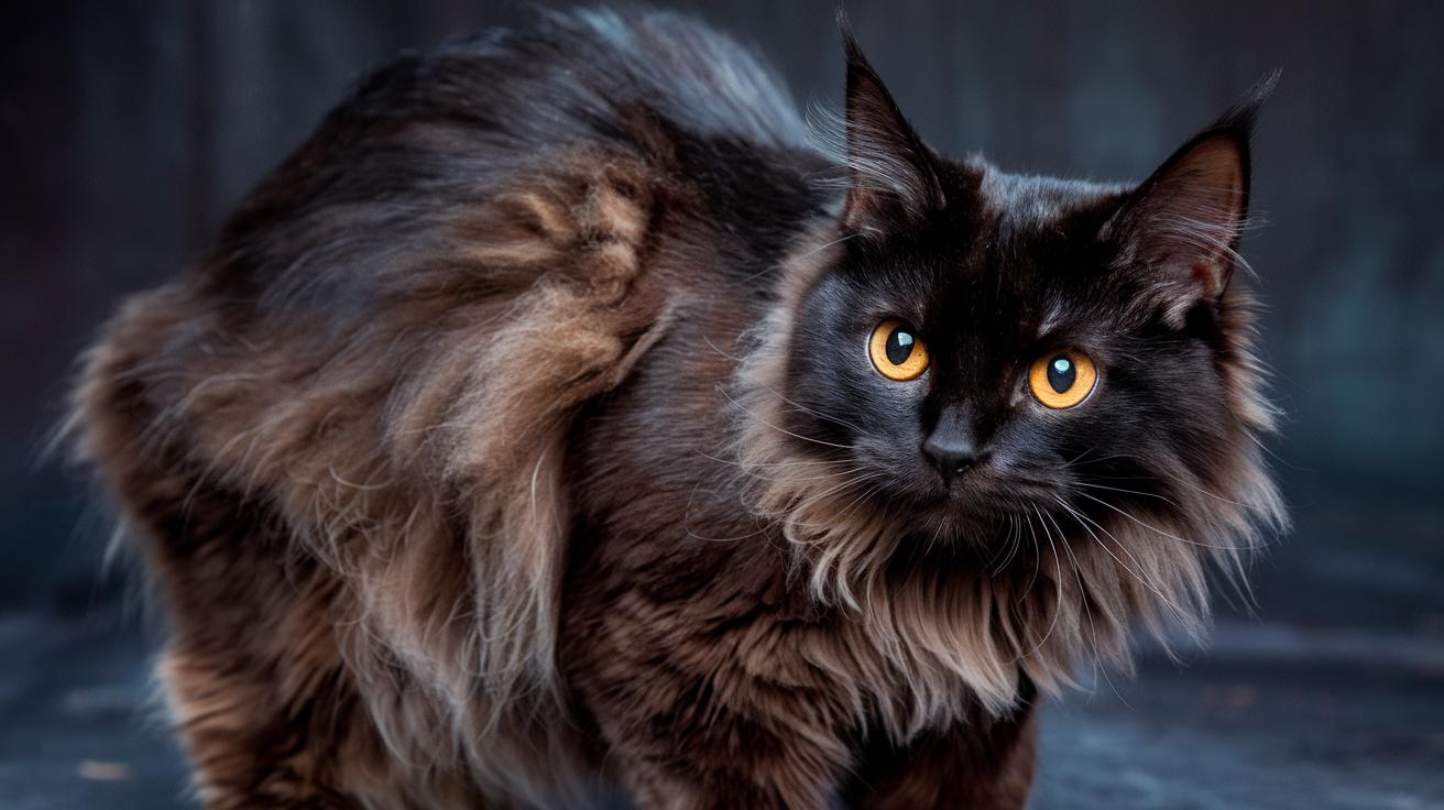 Why Do Cats Arch Their Back? 1 frightened black cat