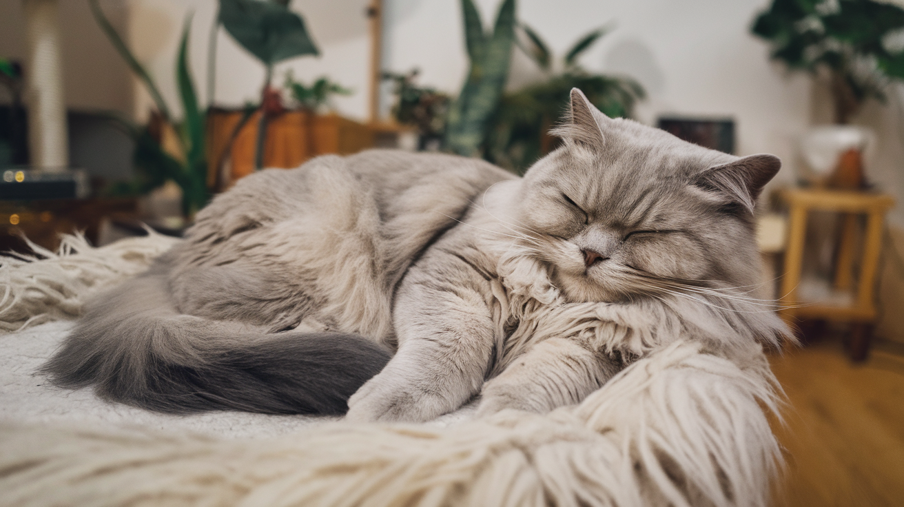 older cat resting