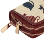 zips on double zip cat purse