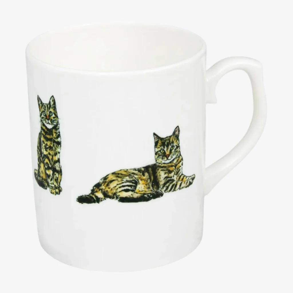 Brown Tabby Cat Bone China Mug
