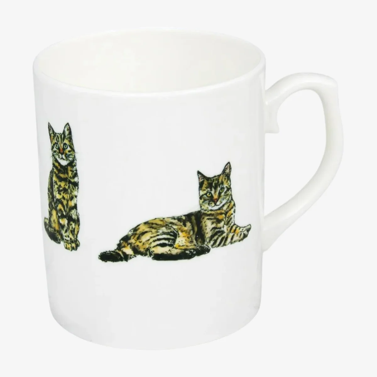 Brown Tabby Cat Bone China Mug