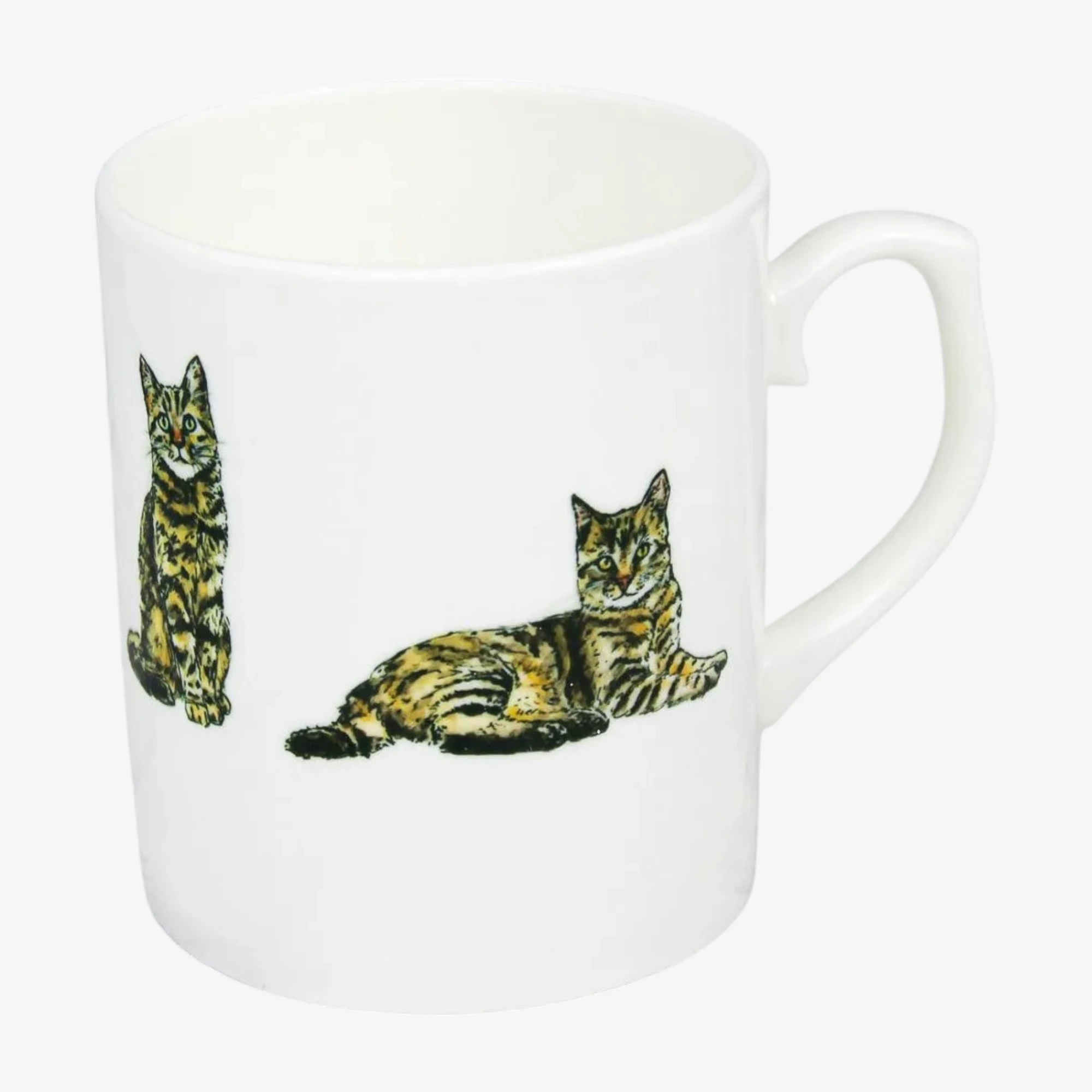 Brown Tabby Cat Bone China Mug