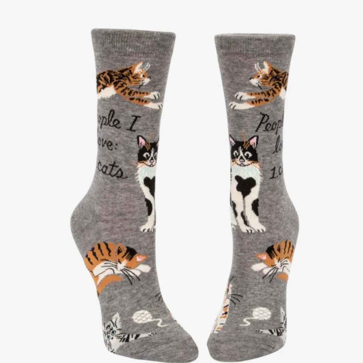 People I love cats socks front on