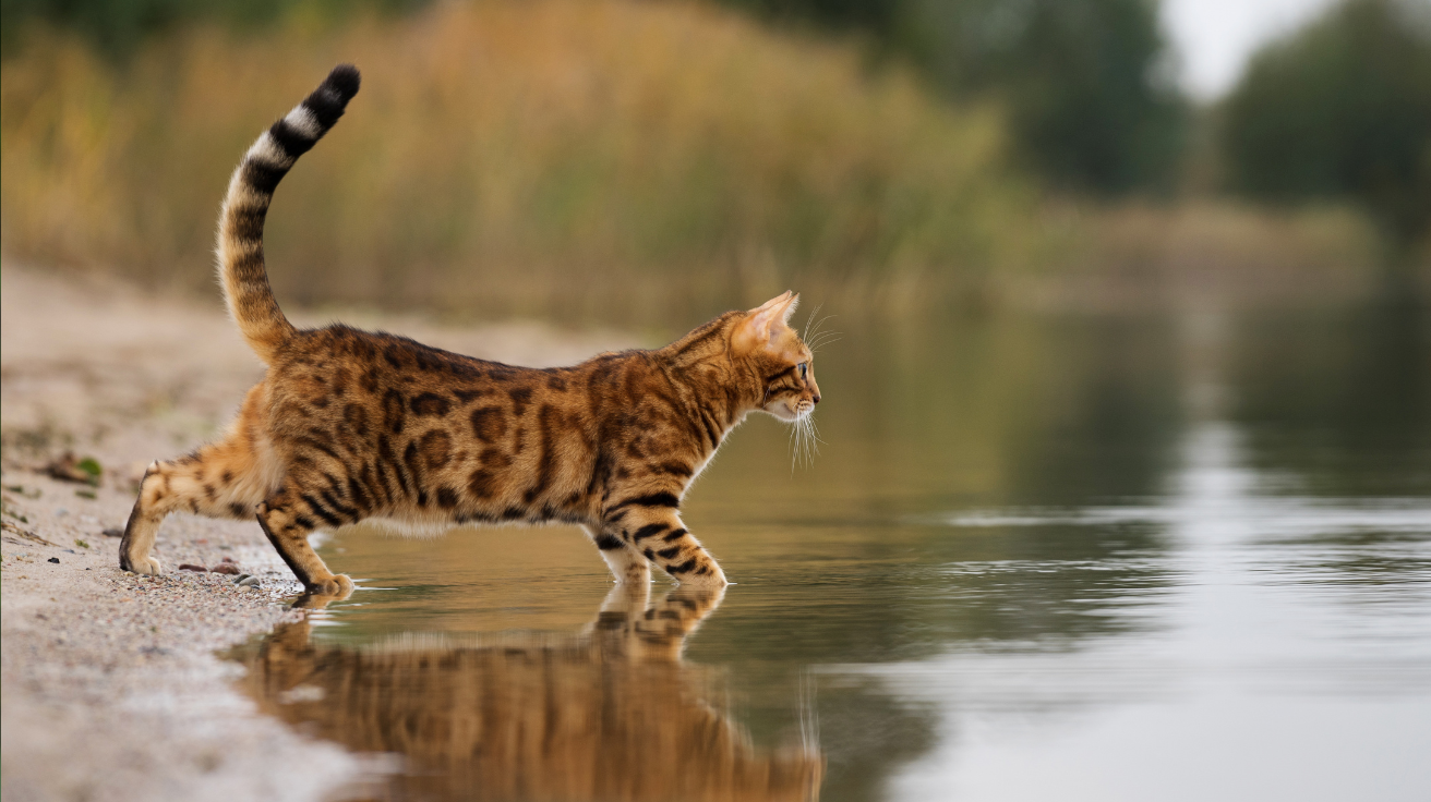 bengal cat hunting