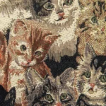 close up vintage cat mini bag