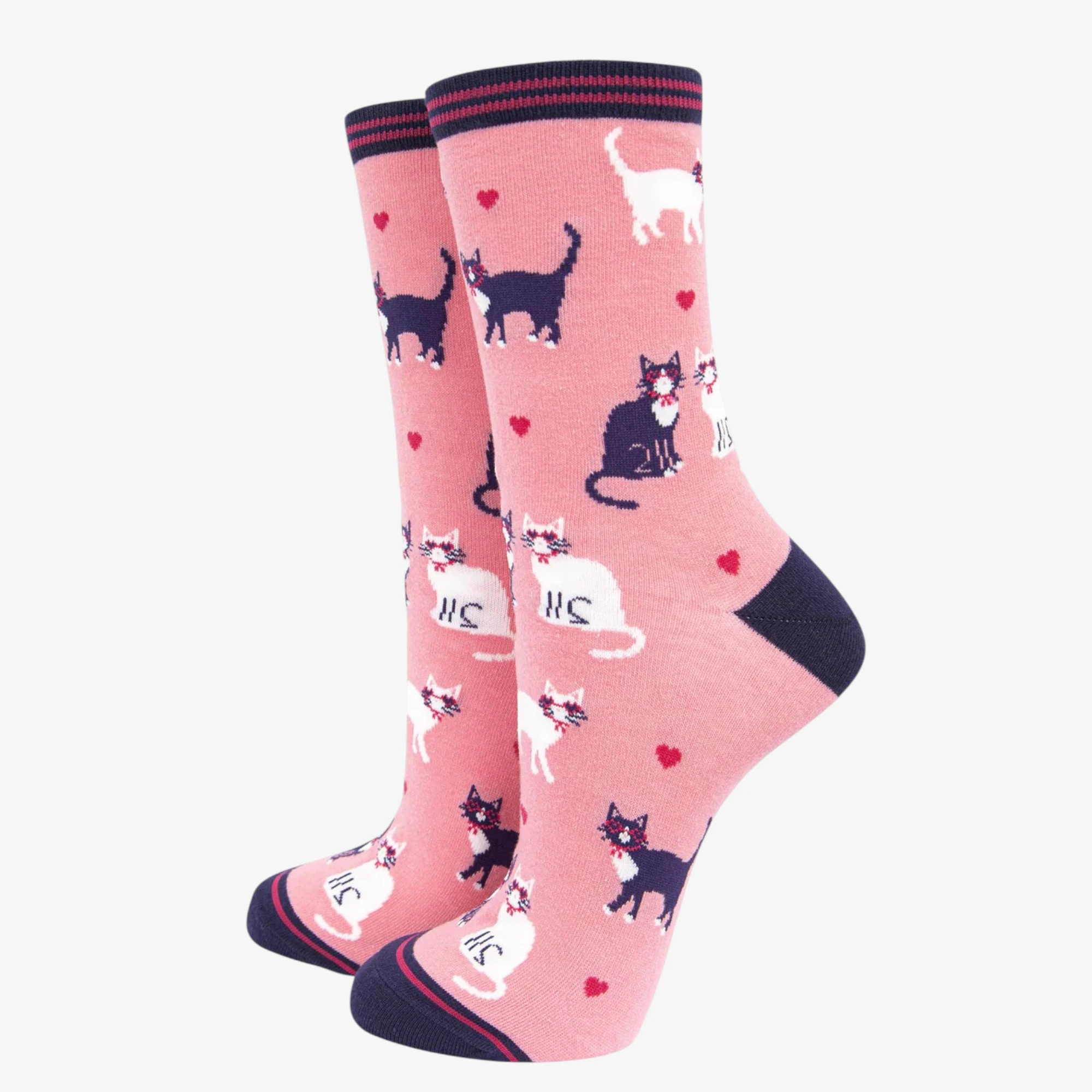 womens cats in love bamboo socks