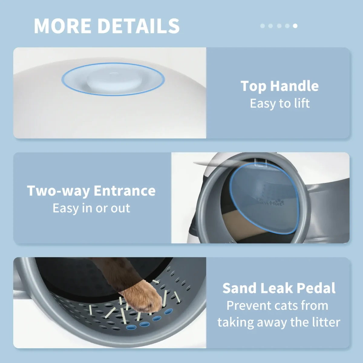 Foldable Covered Cat Litter Box details