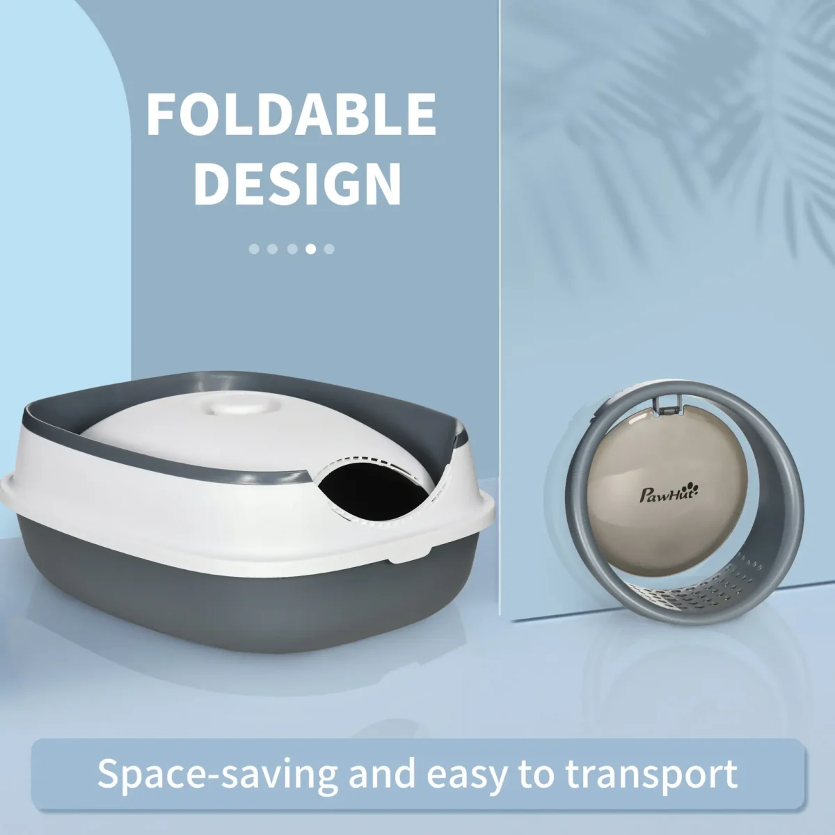 Foldable Covered Cat Litter Box foldable design